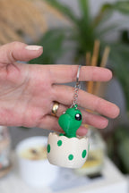 Baby Dino Clicker Anahtarlık – Sevimli Yumurta Dinozor Anahtarlık
