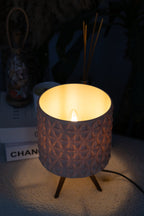 Geometrik Desenli Masa Abajuru (Ampul Dahil Değildir)