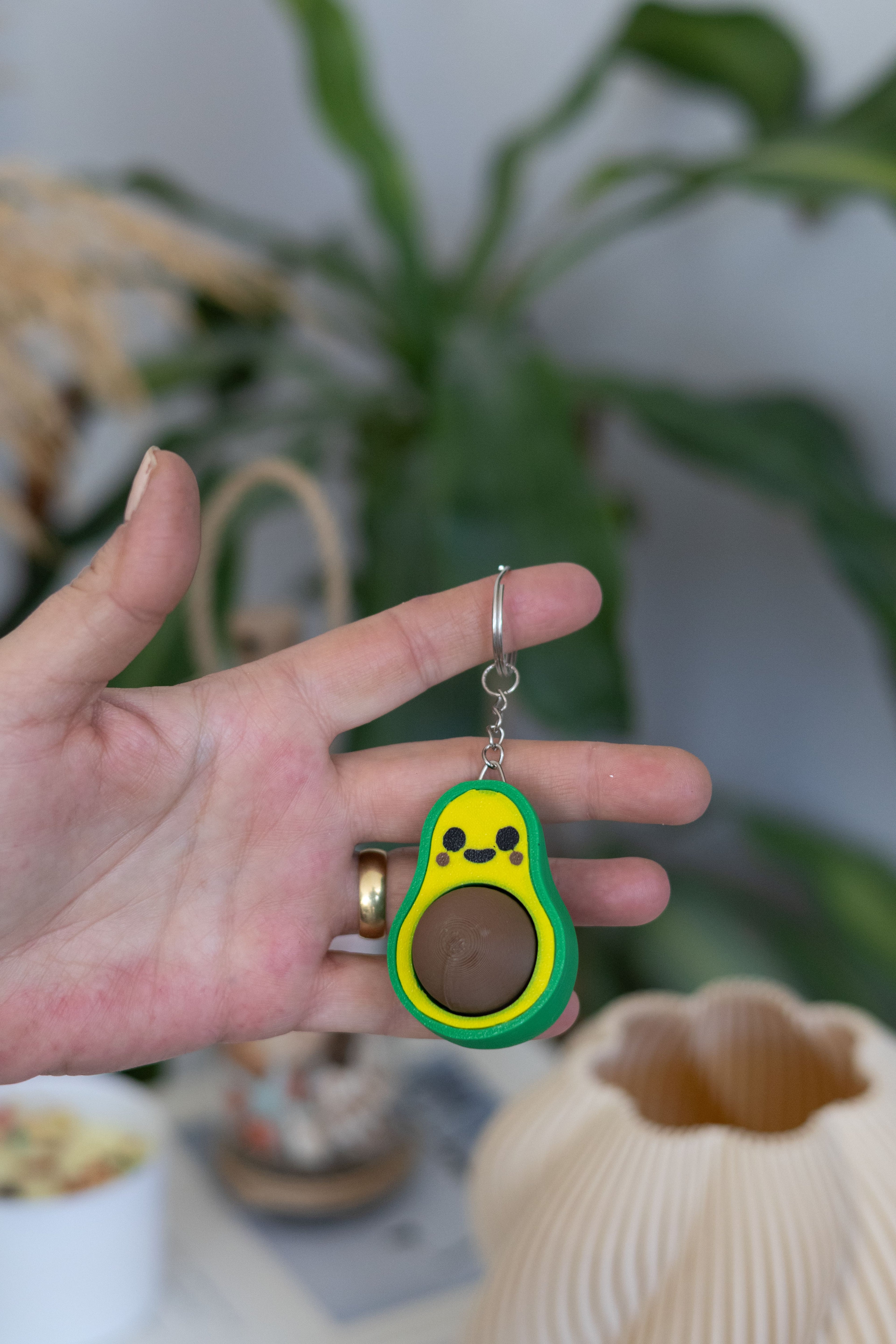 Avokado Clicker Anahtarlık – Stres Giderici