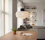 Modern Spiral Tasarım Avize – E27 Duylu – Minimal Beyaz Tavan Aydınlatması