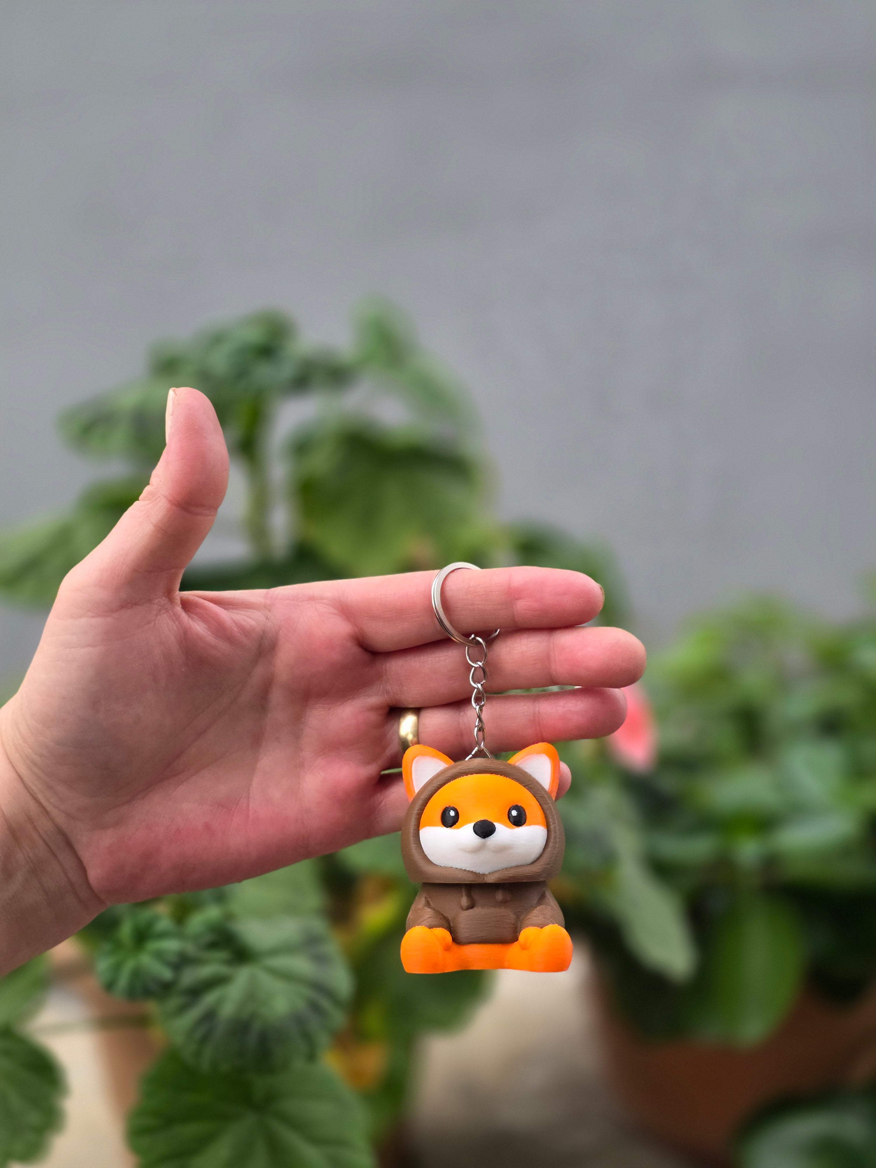 Tilki Clicker Anahtarlık – Sevimli Fox Figür