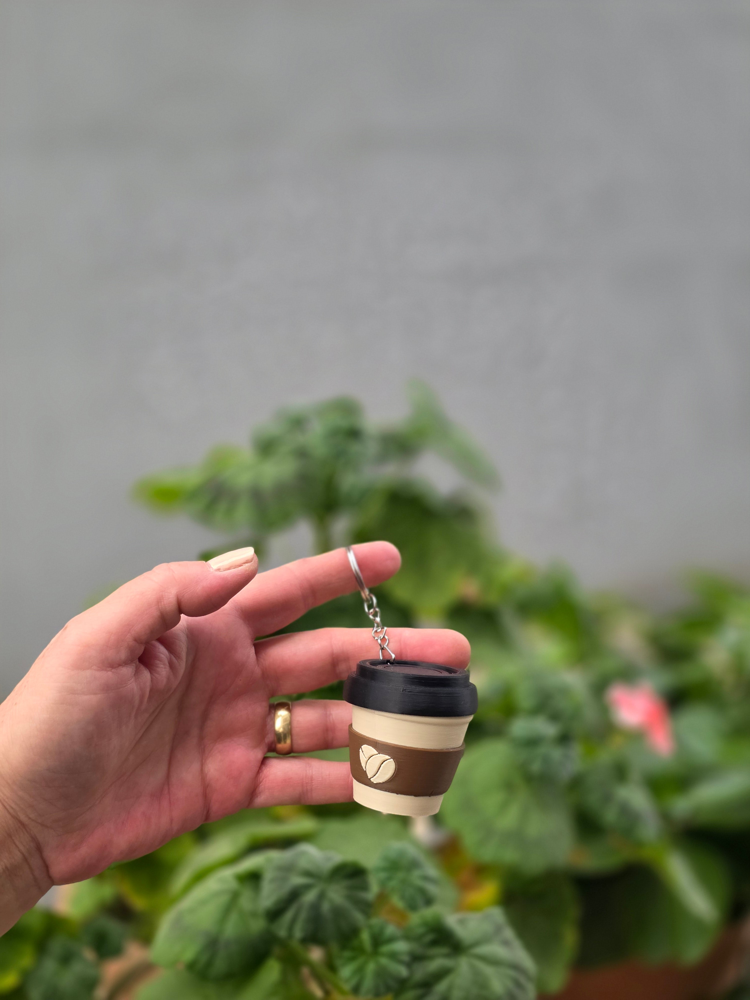 Mini Coffee Cup Clicker Anahtarlık – 3D Baskı Kahve Temalı Figür (Adet)