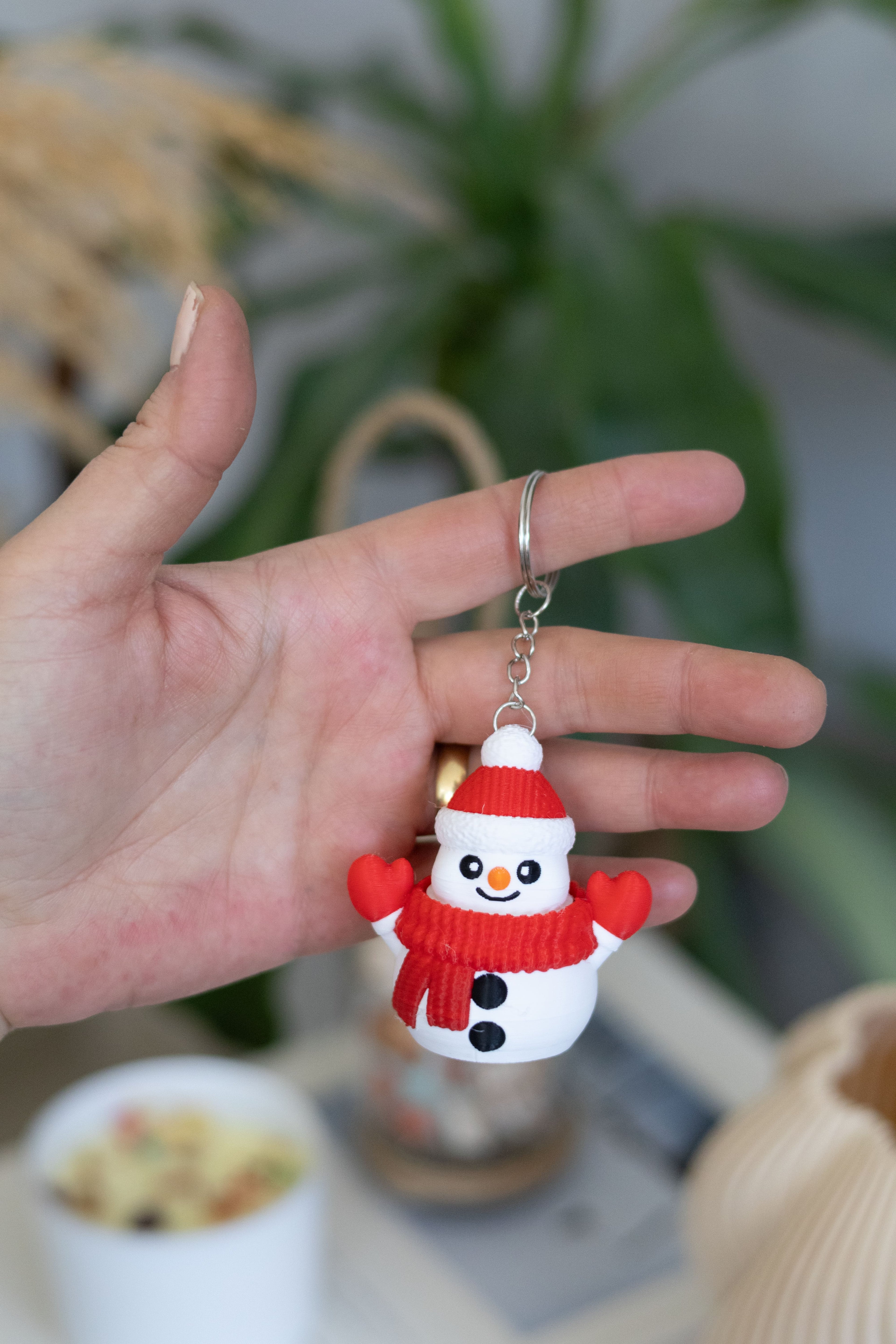 Kardan Adam Clicker Anahtarlık – Yeni Yıl Temalı Stres Giderici Sevimli Figür