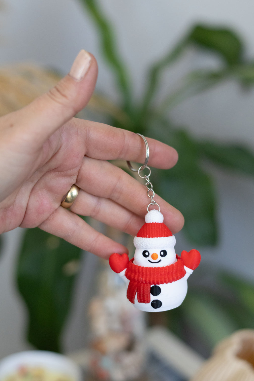 Kardan Adam Clicker Anahtarlık – Yeni Yıl Temalı Stres Giderici Sevimli Figür