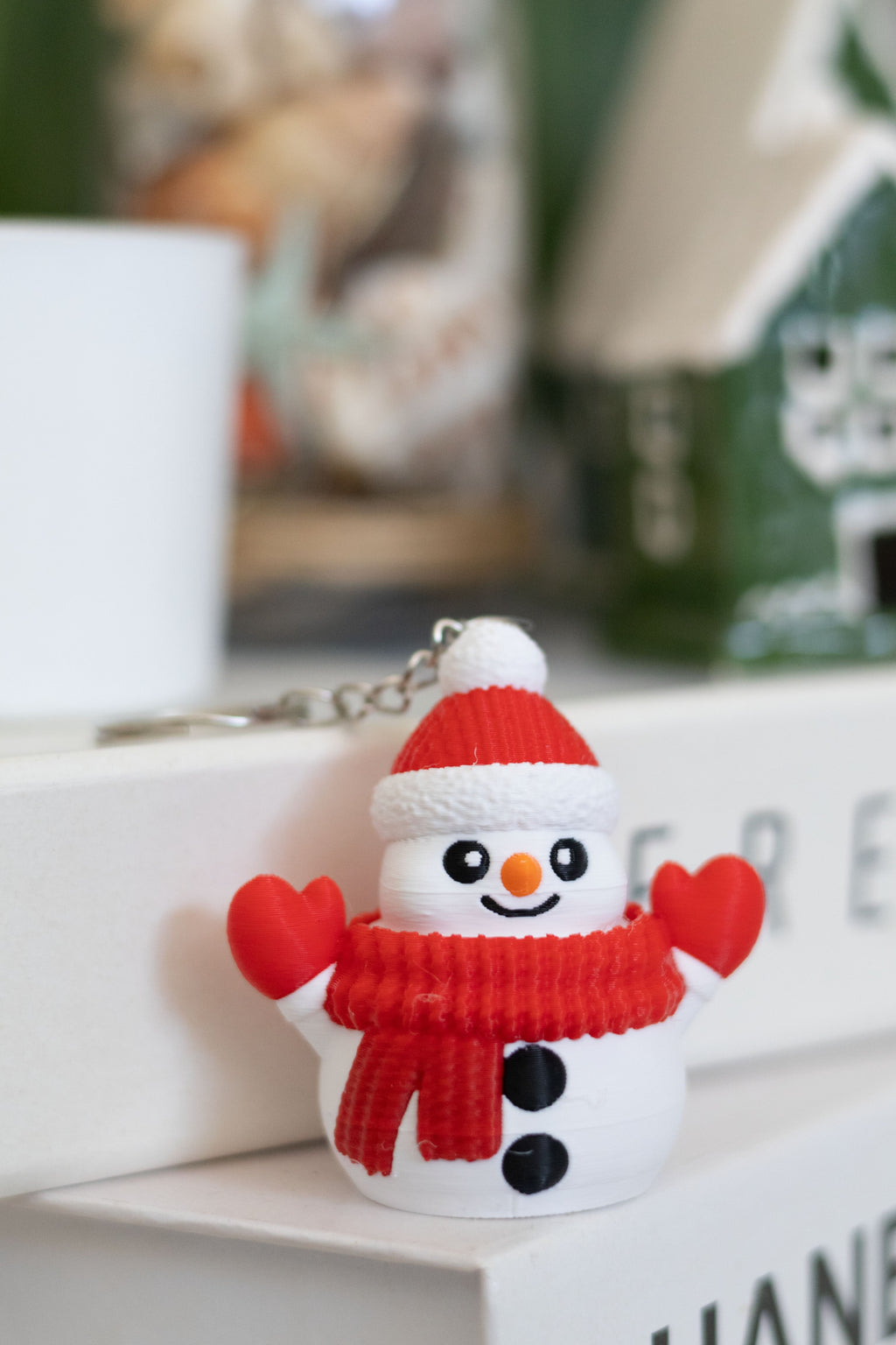 Kardan Adam Clicker Anahtarlık – Yeni Yıl Temalı Stres Giderici Sevimli Figür