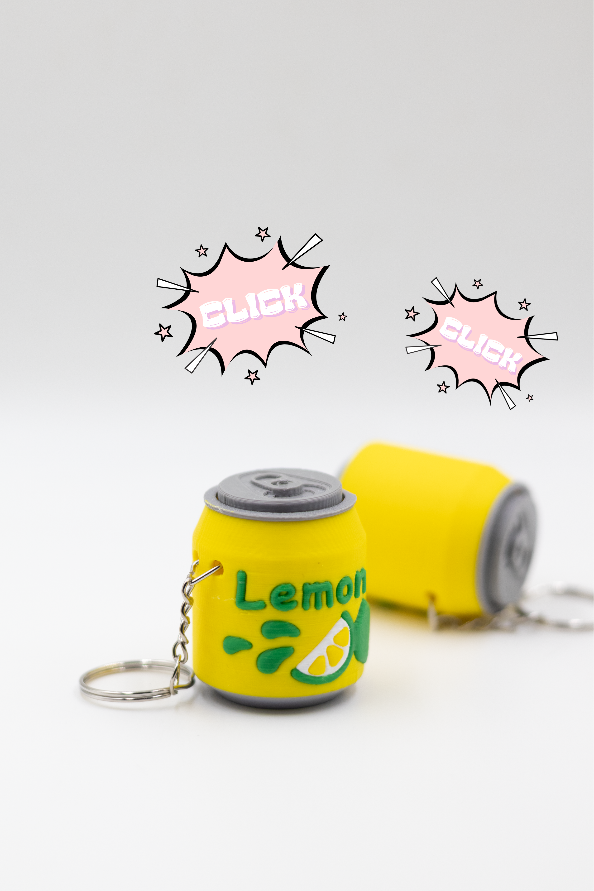 Lemon Soda Clicker Anahtarlık – Stres Giderici